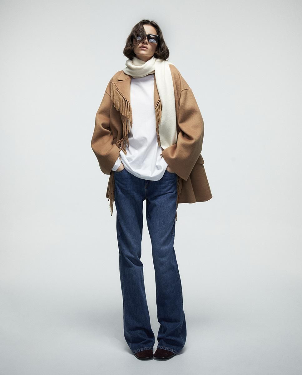 스페라 프린지 울믹스 테크니컬 미디 코트 58330200948 CAMEL - 상세 이미지 2