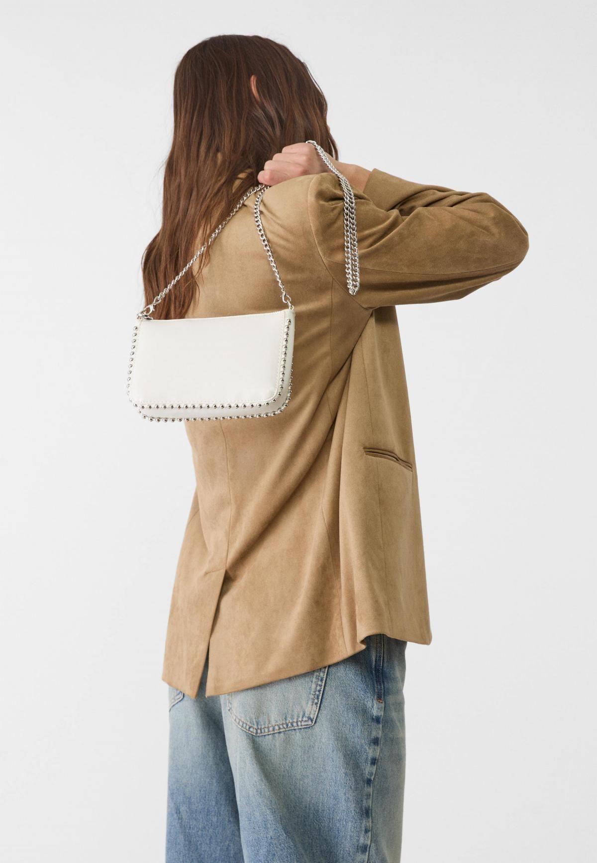 스트라디바리우스 미니멀 비즈 체인 미니백 3700/811 WHITE - 상세 이미지 2