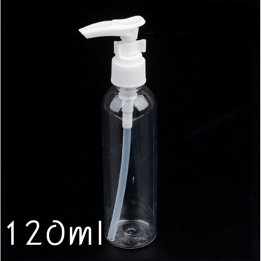120ml 투명 펌핑형 공병 펌프형 용기 X3개 외출 소분 - 상품 이미지