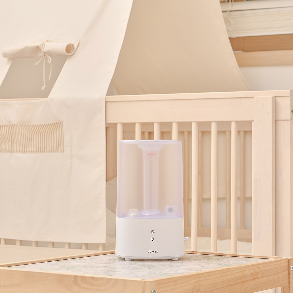 유토렉스 퓨리스트 스마트 초음파 가습기 4L 대용량 간편 세척 무드등 신생아 거실