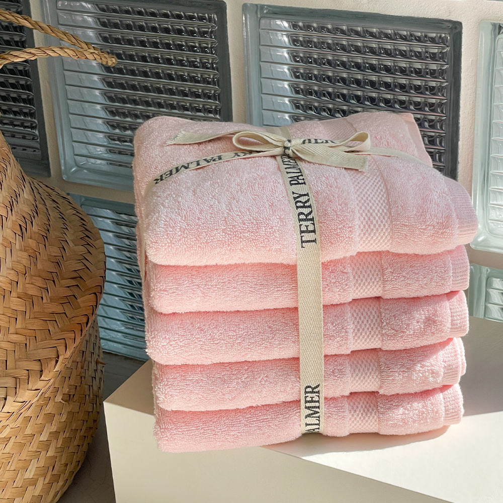 [네이버 단독]테리파머 180g 다이아보더 호텔 수건 5장 + 5장 세트 고중량 수건 고급 선물 세트 타올 타월 세면타월 고리 - 상세 이미지 5