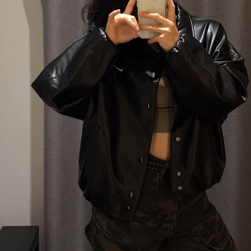 Nike Sportswear 오버사이즈 레더 자켓 w - 상세 이미지 2