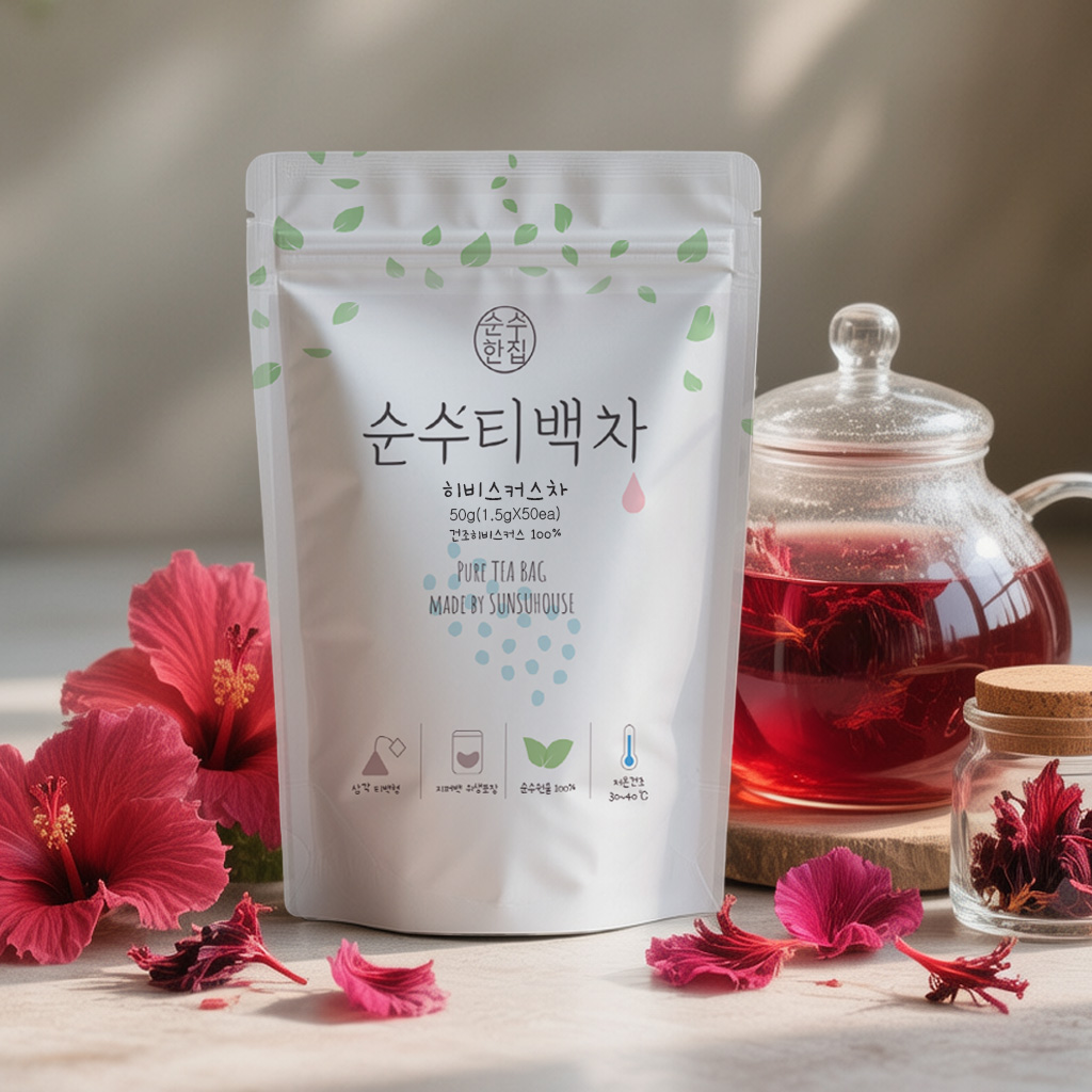 순수한집 히비스커스 히비스커스차 티백 50개입 - 상품 이미지