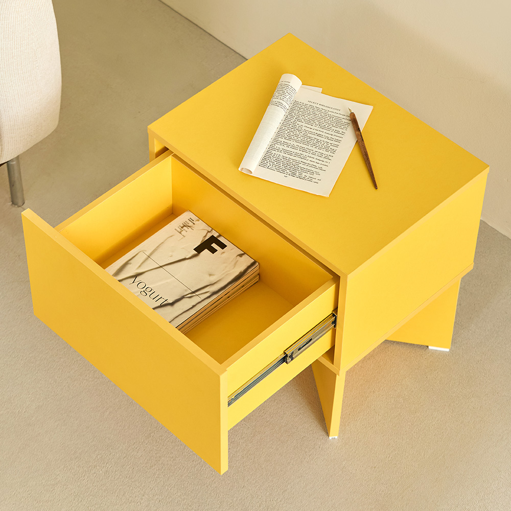 비비디 침대 협탁 거실 선반 틈새 수납장 사이드 테이블 오픈형(좌형), 2단, 비비드 블루