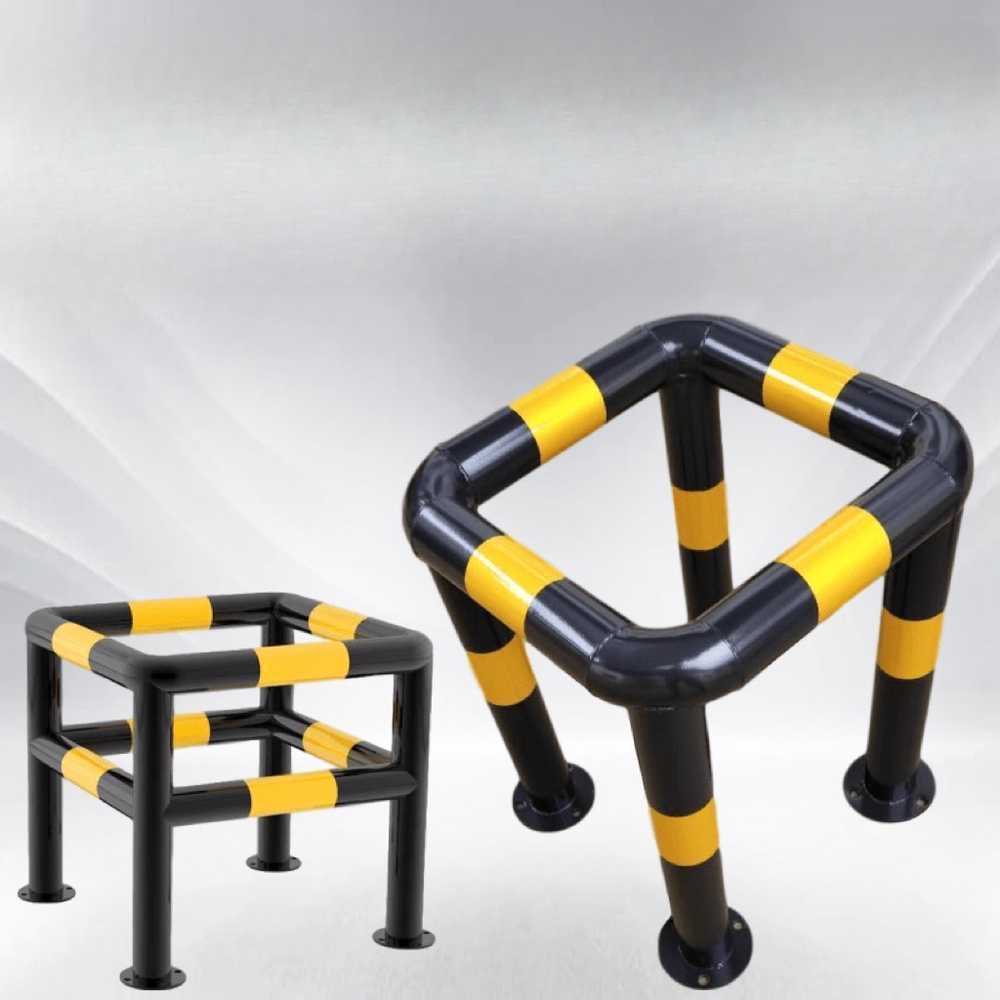 소화전 볼라드 주차 방지대 안전 보호 가드 폴 기둥 A형 500x500x600x76x1.5mm - 상세 이미지 3