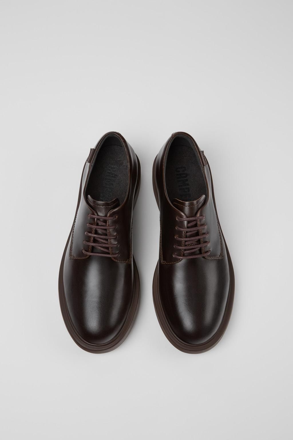 캠퍼 클래식 브라운 레더 레이스업 로퍼 Dean K201684-002 BROWN - 상세 이미지 4