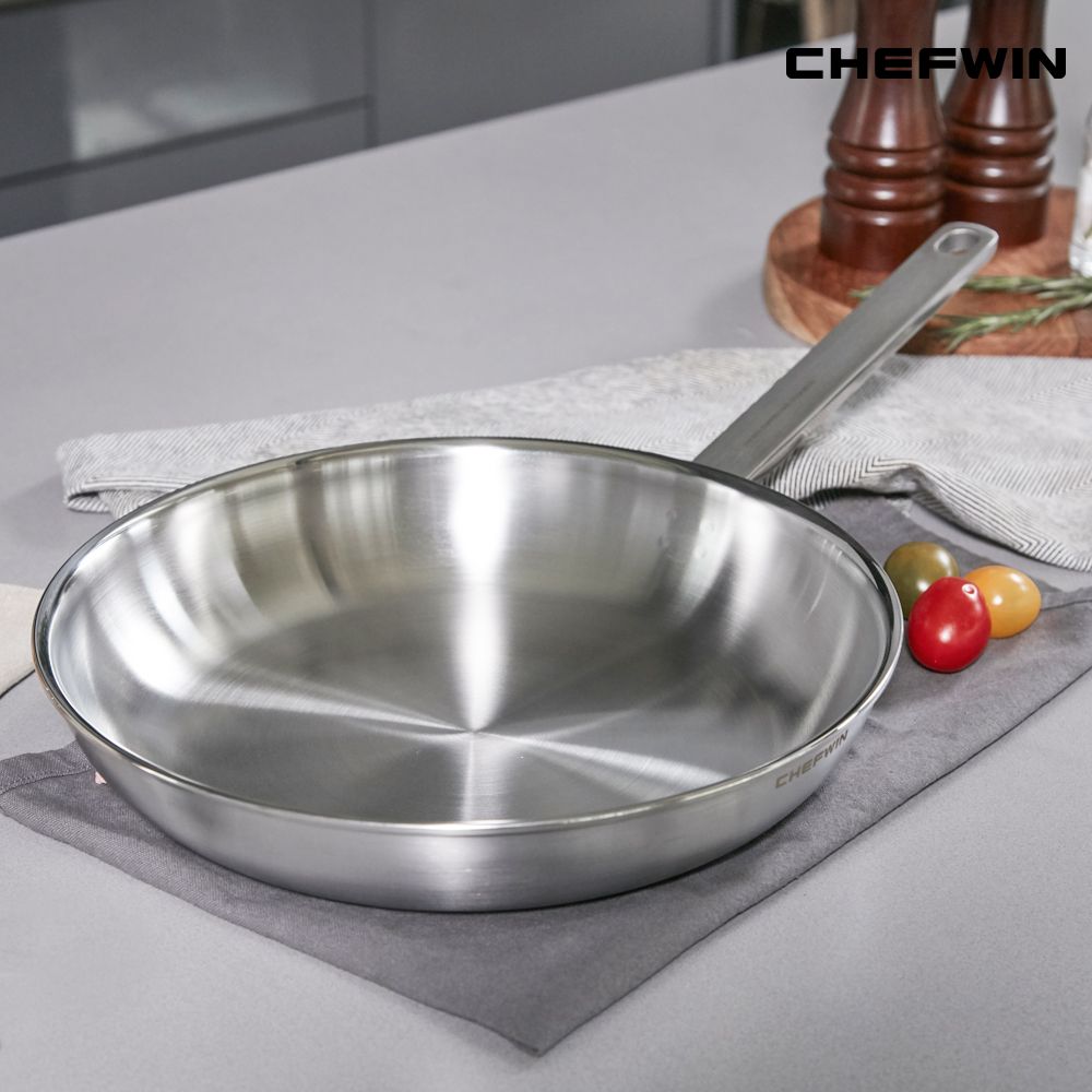 쉐프윈 커퍼코어 통5중후라이팬 신혼 프리미엄 명품 선물용 스텐후라이팬 28cm - 상세 이미지 2