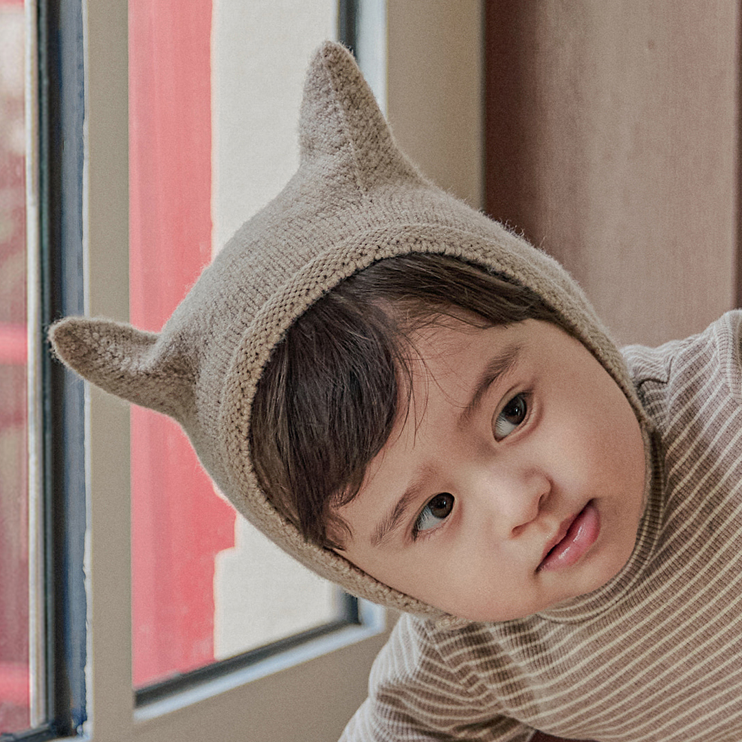 아기 유아 니트모자 겨울 코디 촬영룩 키키