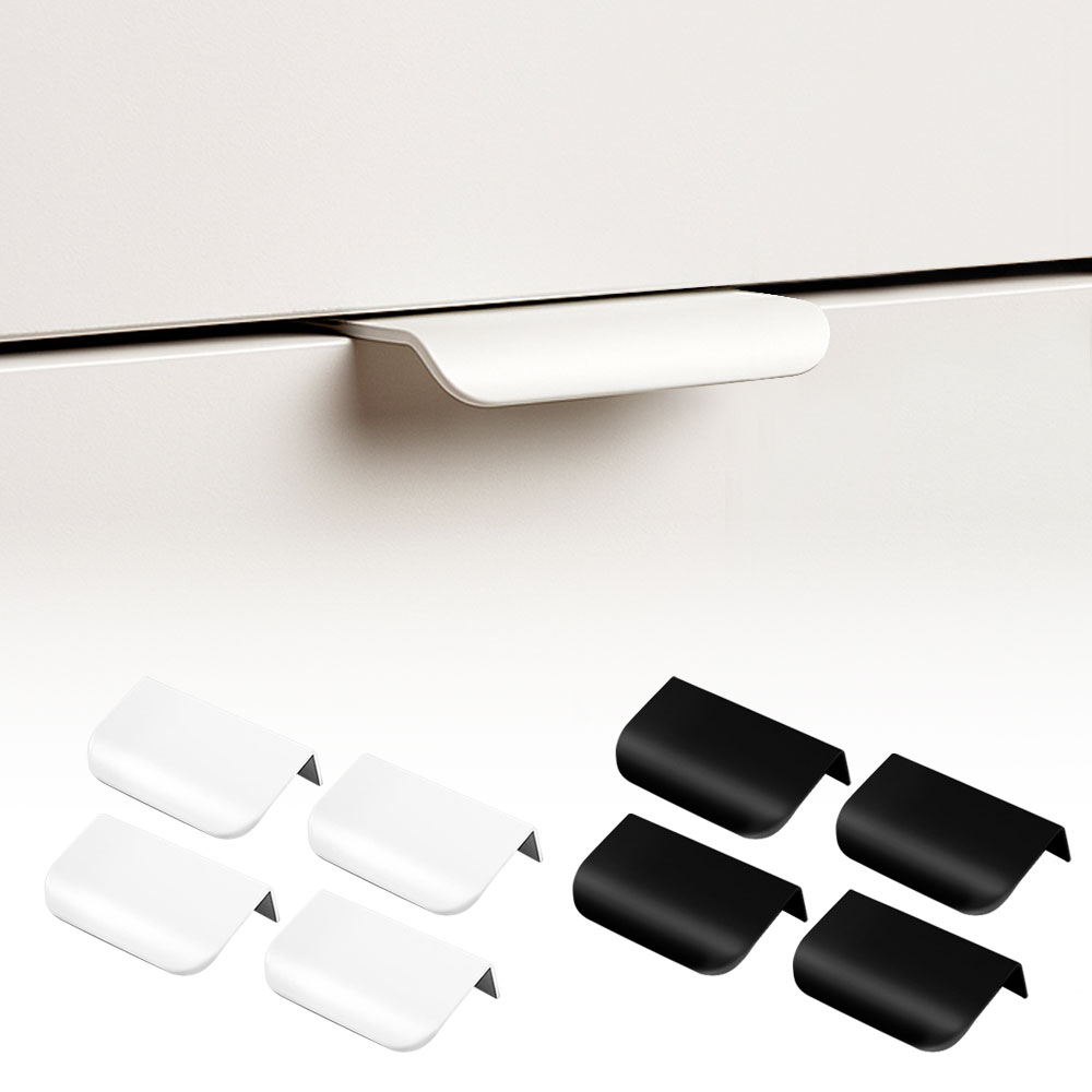 [4개입] 아루아 히든 가구손잡이 싱크대 붙박이장 옷장 서랍 신발장 서랍장 손잡이 80mm