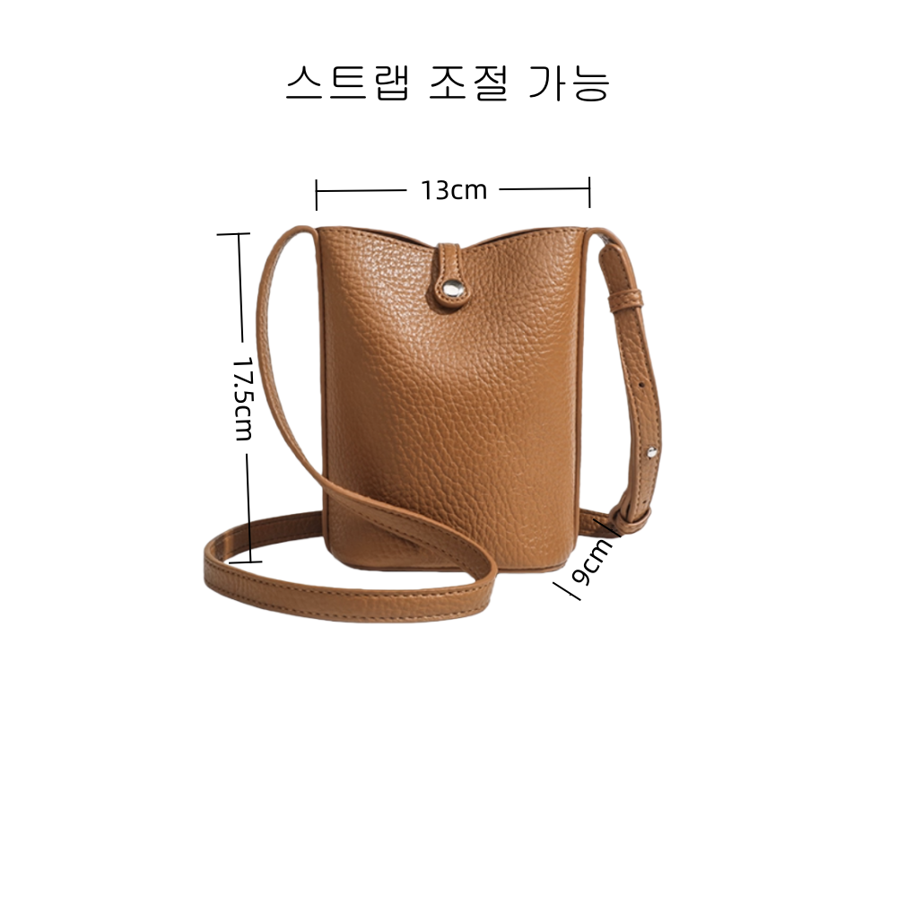가죽 미니 크로스백 미니백 핸드폰가방 스마트폰 수납 여행용 가방 운동 산책 가방 - 상세 이미지 2
