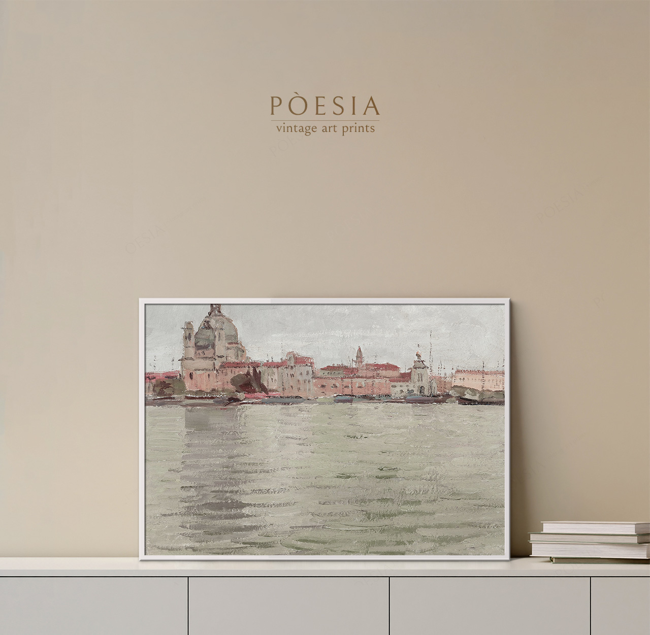 [카를 몰] Venice, Santa Maria della Salute and Campanile di San Marco 아트 프린트 - 상세 이미지 5