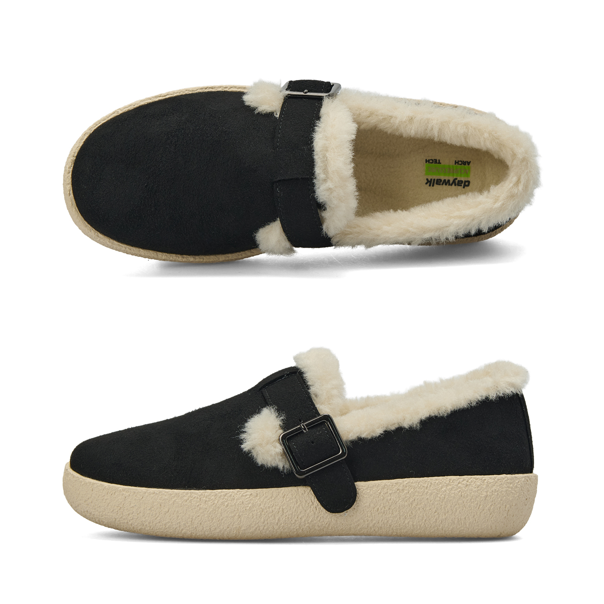 데이워크 털내피 발편한 아치쿠션 방한화 여성 신발 플러피 카멜 DW30077-APRS