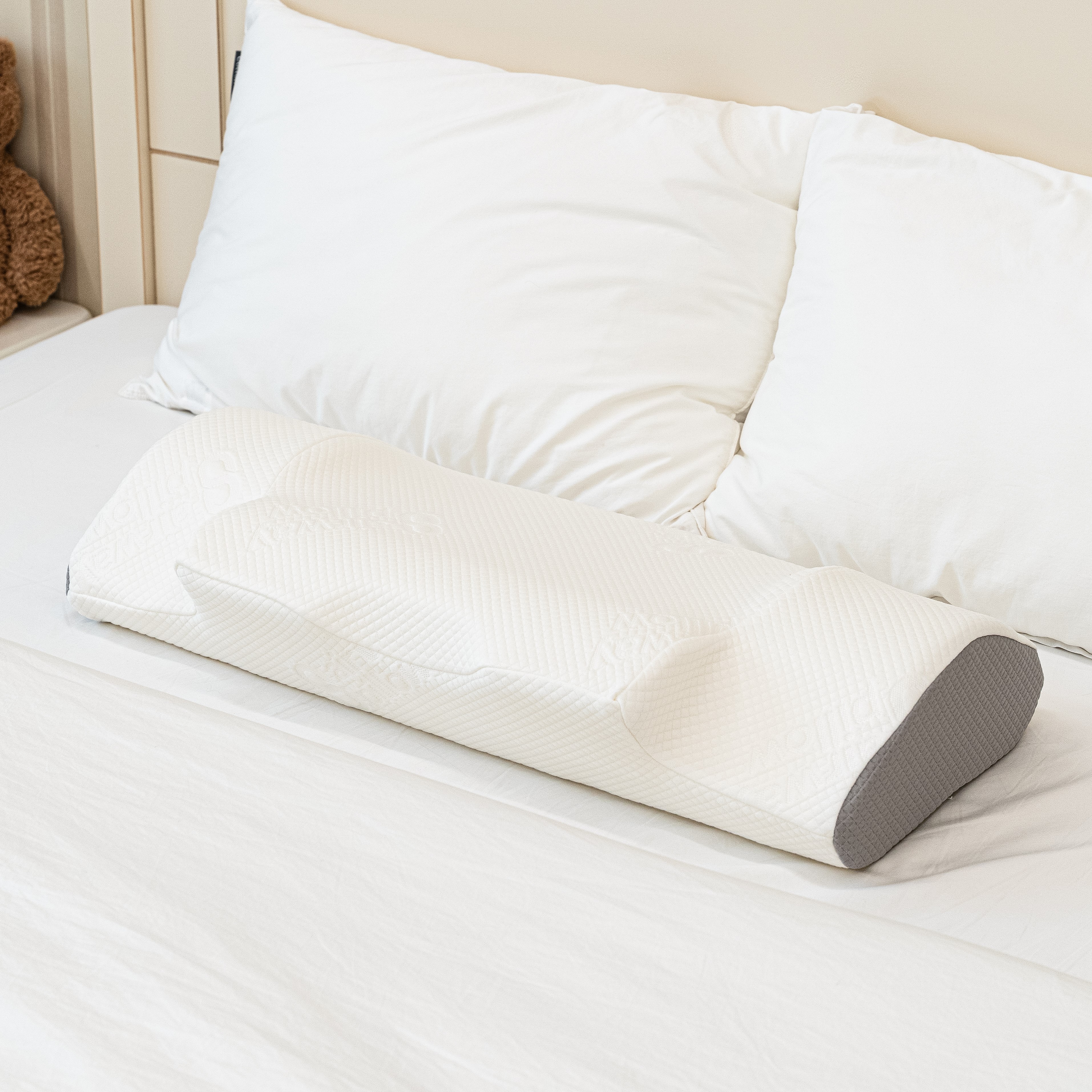 에어웨이필로우 경추베개 일자목 거북목 옆으로자는 숙면 코골이 수면 낮은 굴곡형 경추 베개