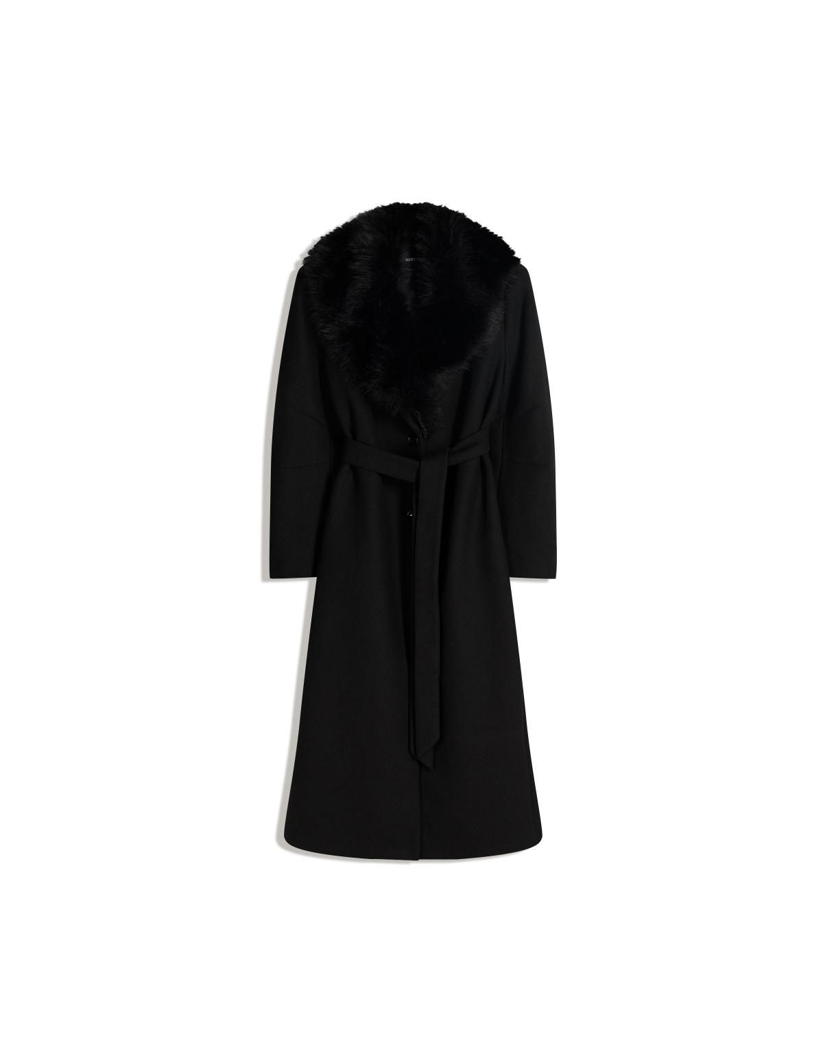 버쉬카 럭셔리 탈착식 퍼카라 롱 코트 6899/707 BLACK - 메인 이미지