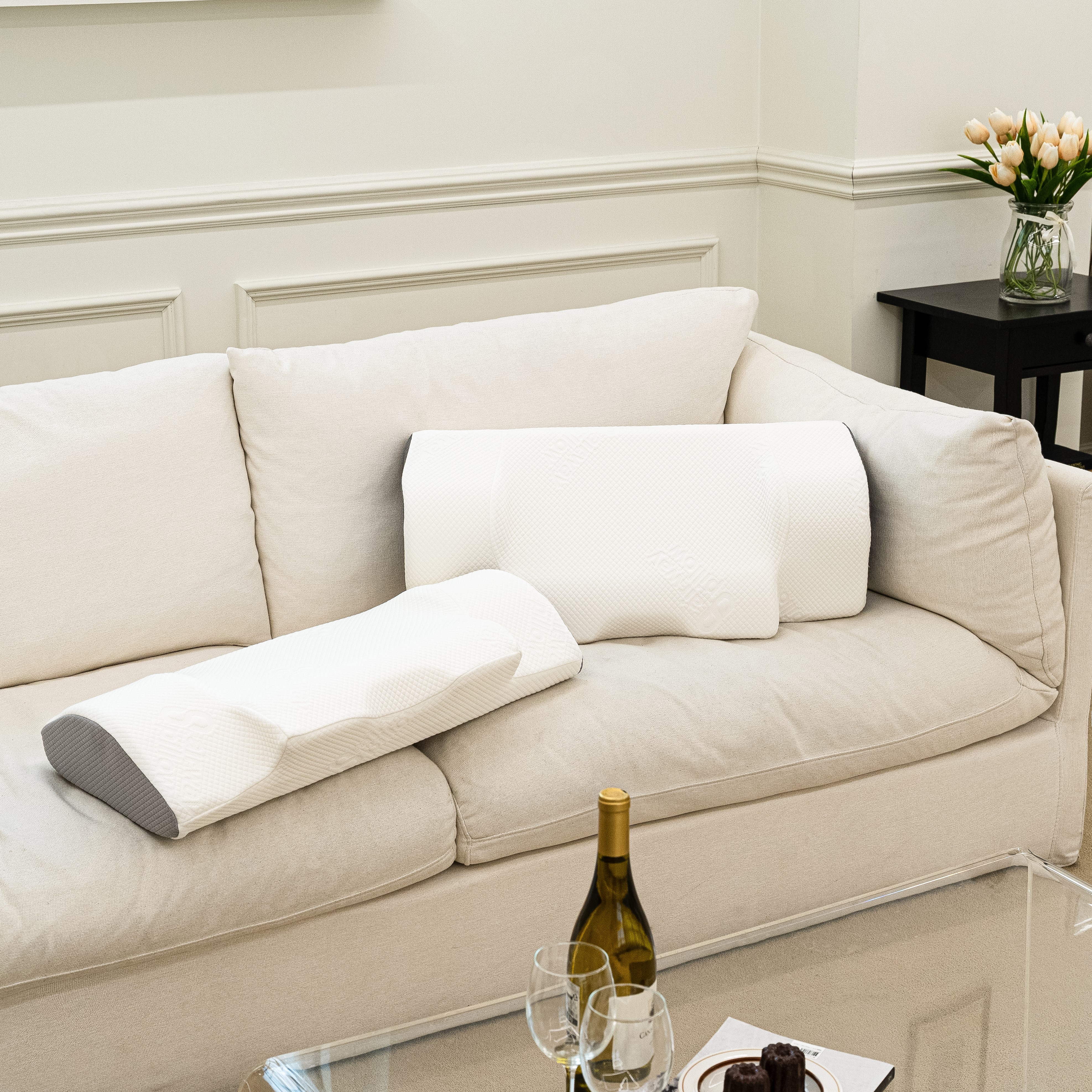 에어웨이필로우 경추베개 일자목 거북목 옆으로자는 숙면 코골이 수면 낮은 굴곡형 경추 베개