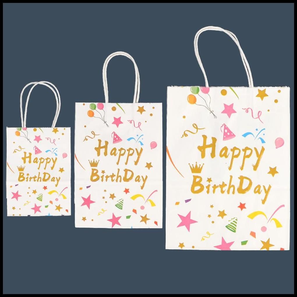 대 - 블랙생일축하 종이 선물백 백 선물 상자 생일축 - 상품 이미지