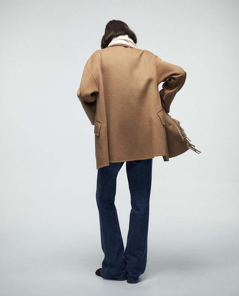 스페라 프린지 울믹스 테크니컬 미디 코트 58330200948 CAMEL - 상세 이미지 5
