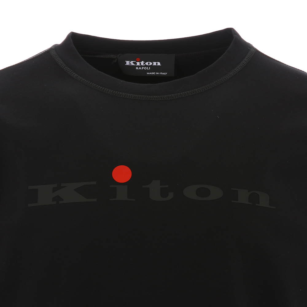 키톤 KITON 클래식 로고 크루넥 맨투맨 UMK0288 BLACK (2023 F/W) - 상세 이미지 3
