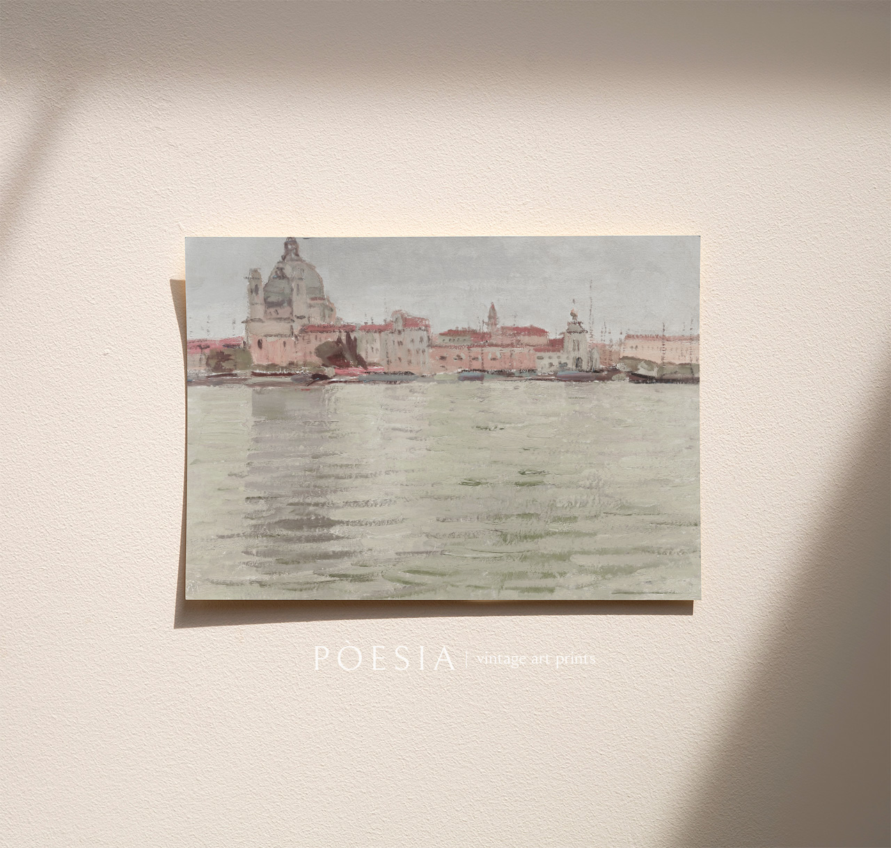 [카를 몰] Venice, Santa Maria della Salute and Campanile di San Marco 아트 프린트 - 상품 이미지