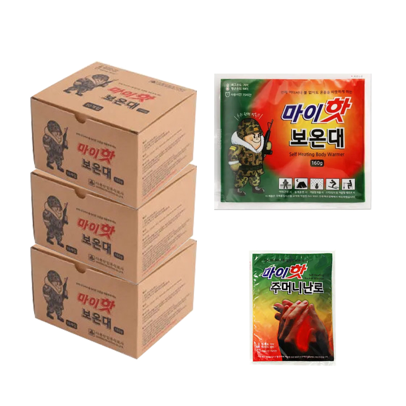 25년 마이핫 보온대 160g 군인 흔드는 손난로 군대 군용핫팩 30매+랜덤핫팩1매 - 메인 이미지