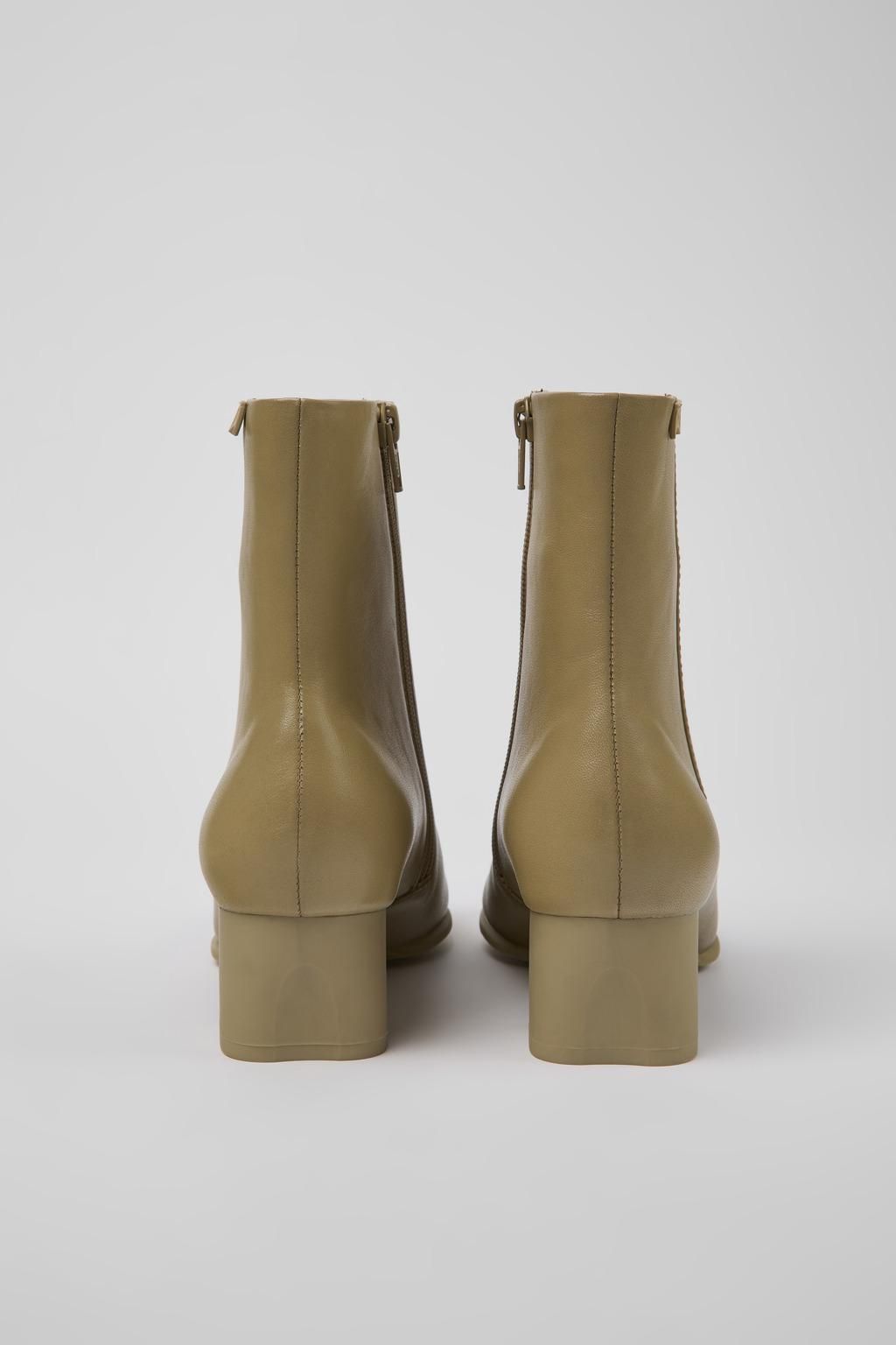 캠퍼 클래식 베이지 레더 앵클부츠 Katie K400664-006 BEIGE - 상세 이미지 3