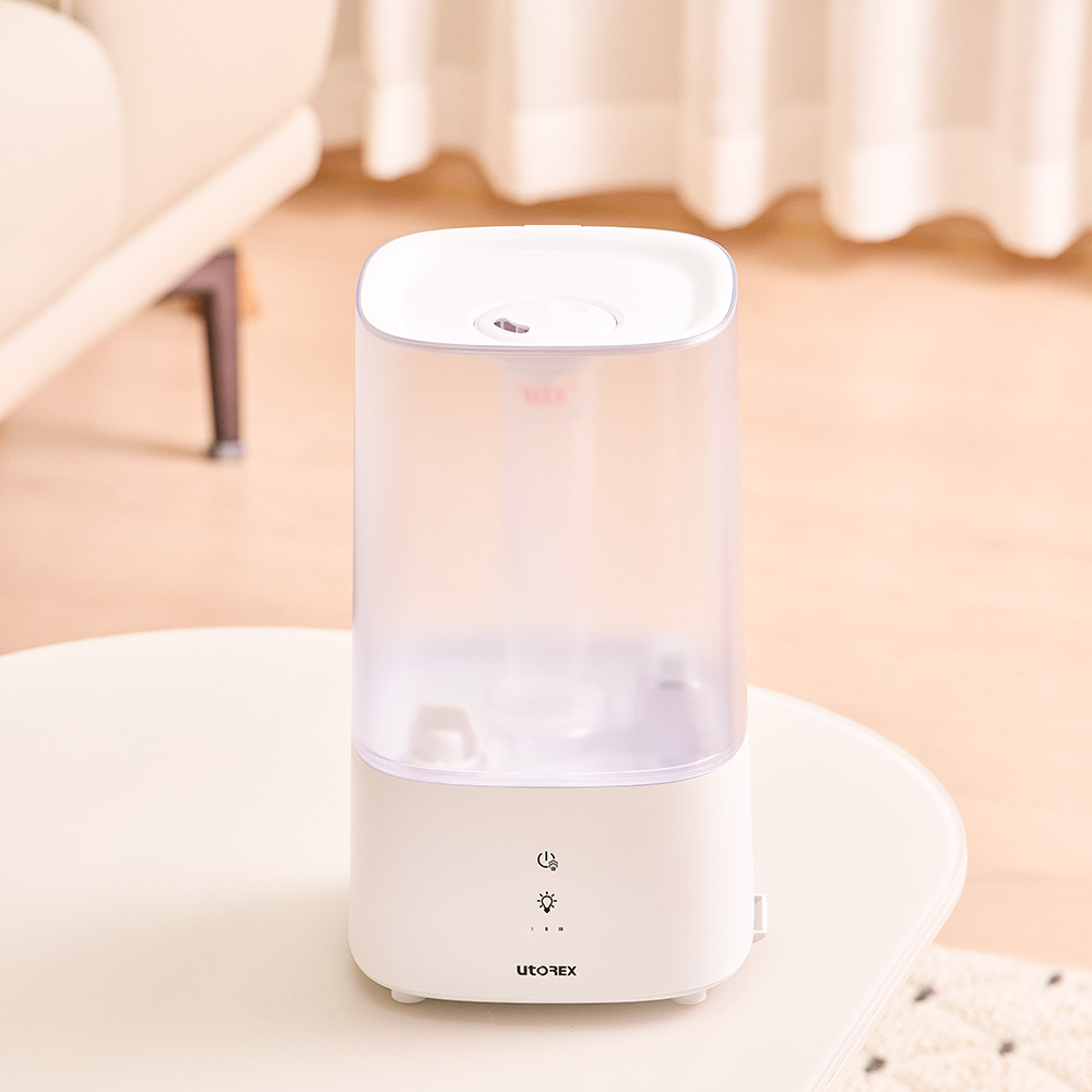 유토렉스 퓨리스트 스마트 초음파 가습기 4L 대용량 간편 세척 무드등 신생아 거실