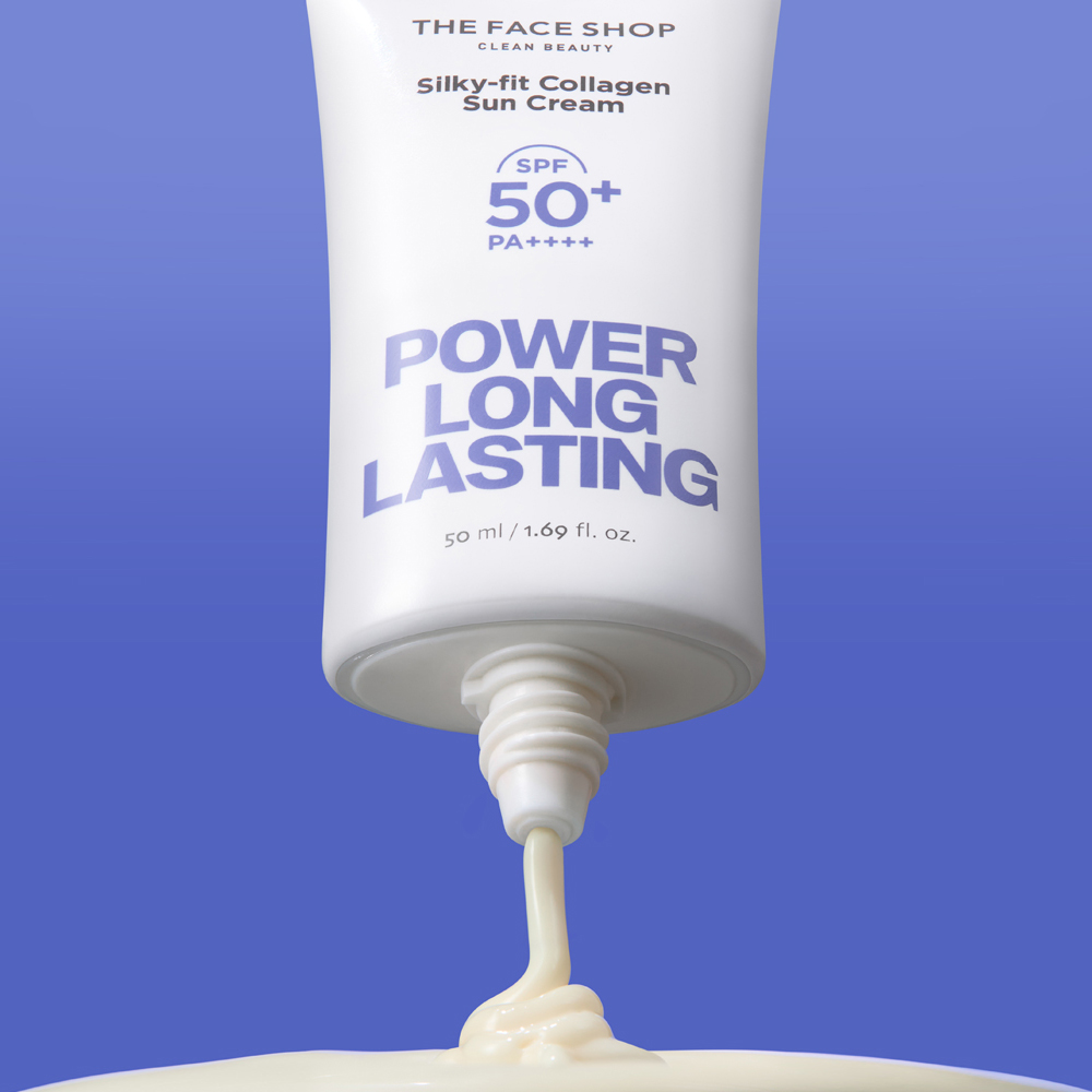 더페이스샵 파워 롱래스팅 실키핏 콜라겐 선크림 50mL(SPF 50+,PA++++) 이미지 7