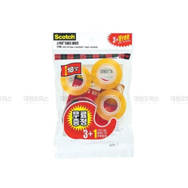 3M 스카치테이프 18mmx30m 583-3/3+1 - 상품 이미지
