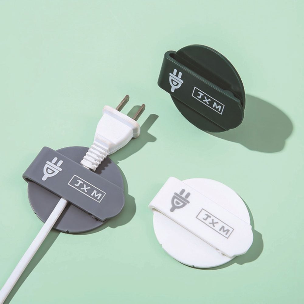 콘센트 플러그 전선 정리 클립 코드 부착 걸이 3P set - 상품 이미지