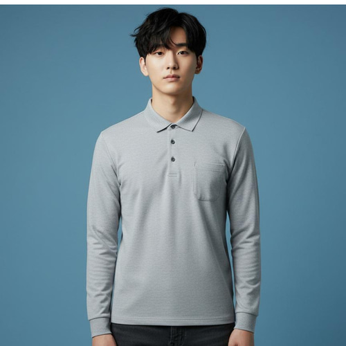 조이마담 MT50006 포켓 반오픈 카라 티셔츠 중년남성의류 아빠옷 - 상세 이미지 2