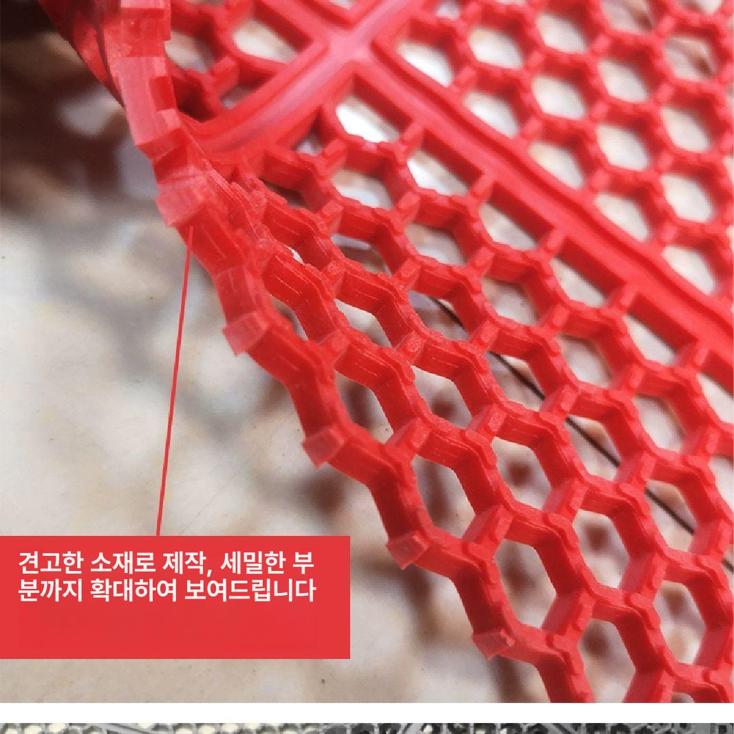 방수 잔디보호매트 깔판 부직포 미끄럼방지 육각 주차장 미끄럼 잔디 인조잔디 메쉬 벌집 그레이 소가죽 1.2mx5m - 상세 이미지 4