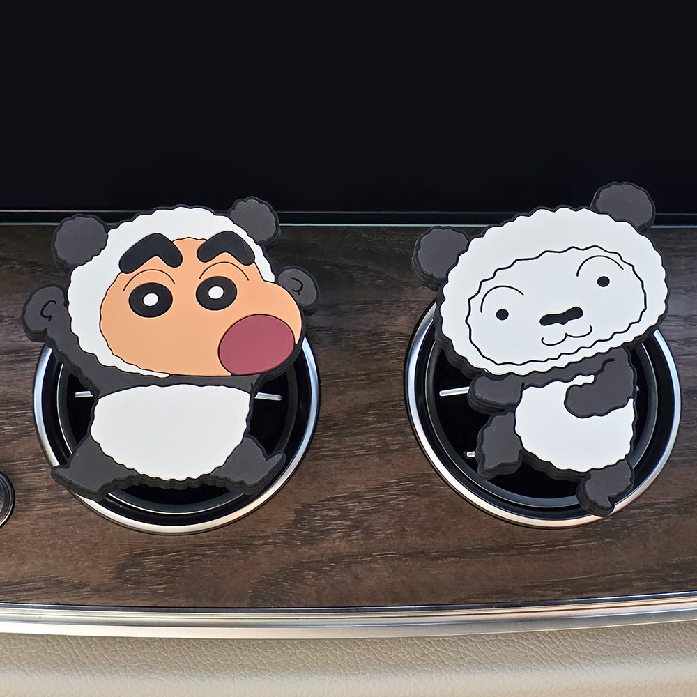 벨르아망 판다짱구 흰둥이 차량용 방향제 실리콘 피규어 자동차 차량 송풍구 짱구 블랙체리 - 상세 이미지 3