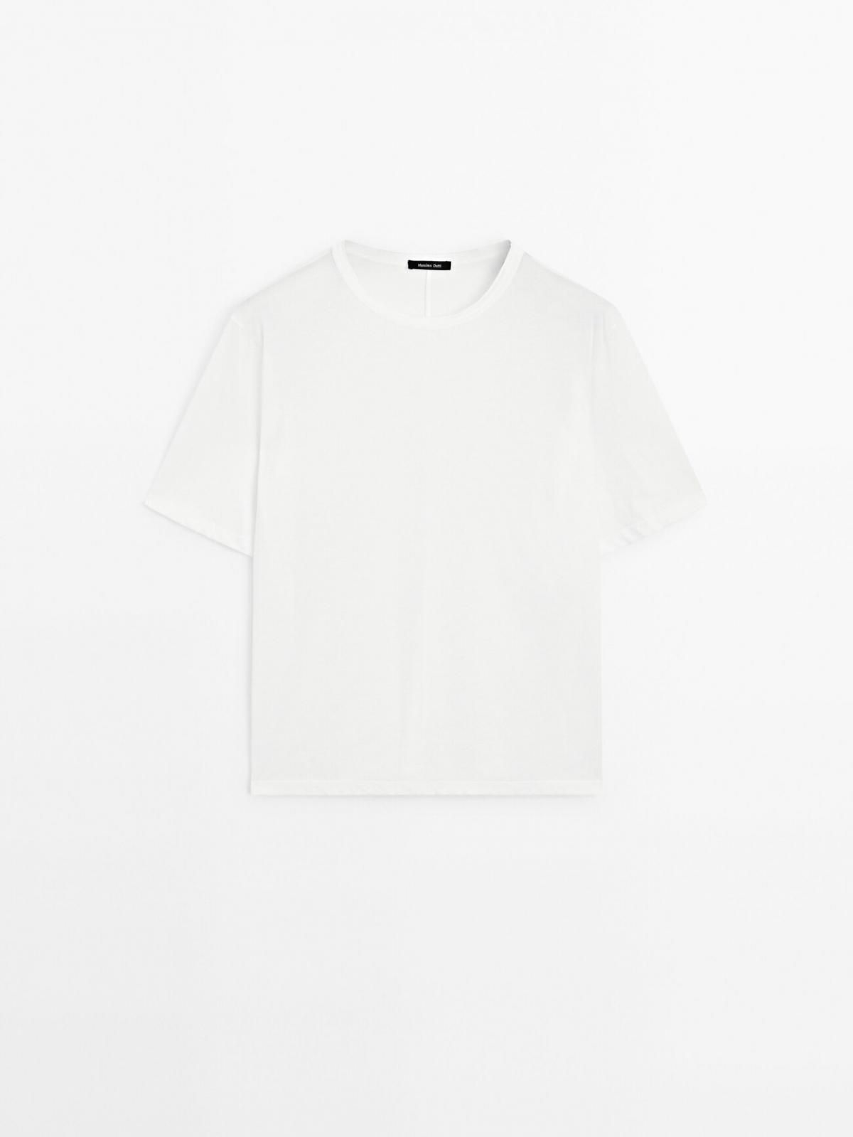 마시모두띠 베이직 100 코튼 박시핏 반팔 티셔츠 6840/500 WHITE - 메인 이미지