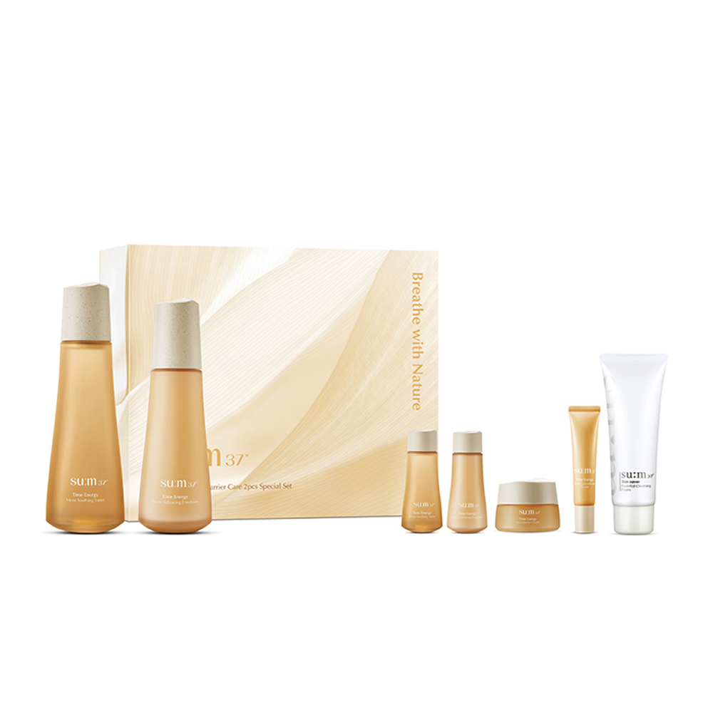 숨37 타임 에너지 모이스트 진정 장벽 케어 2종 세트 (토너 170ml+에멀전 120ml) - 상세 이미지 2