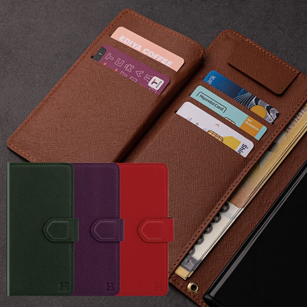 갤럭시퀀텀5 케이스 인포켓 지갑 다이어리 A556 레드 - 상품 이미지