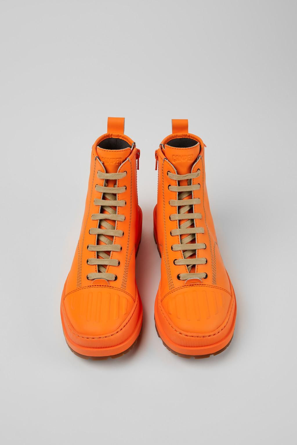 캠퍼 오렌지 레더 앵클부츠 Brutus Trek K400647-002 ORANGE - 상세 이미지 4