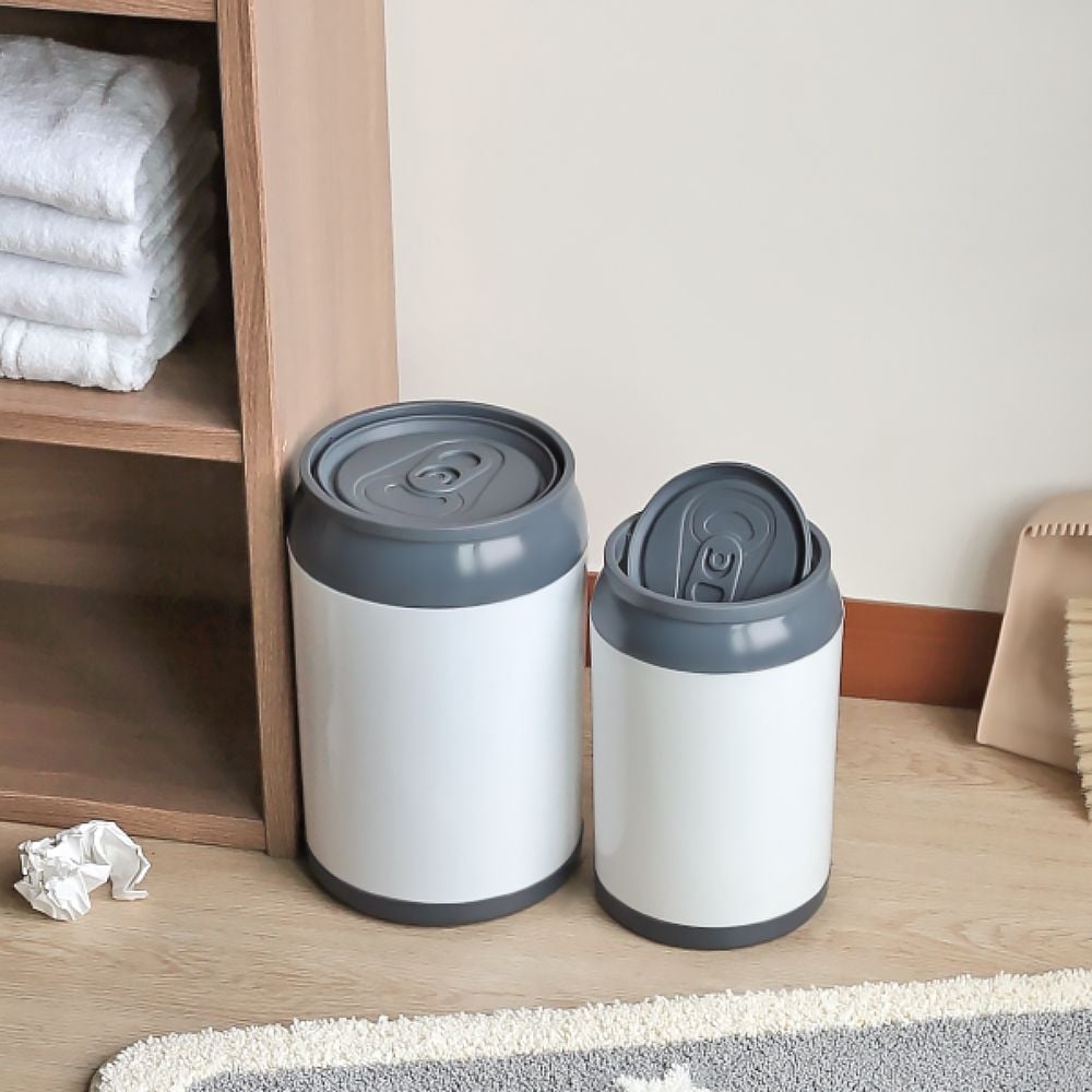 귀여운 휴지통 캔 스윙 가정용 사무실용 심플 원터치 쓰레기통 7.5L - 상세 이미지 3