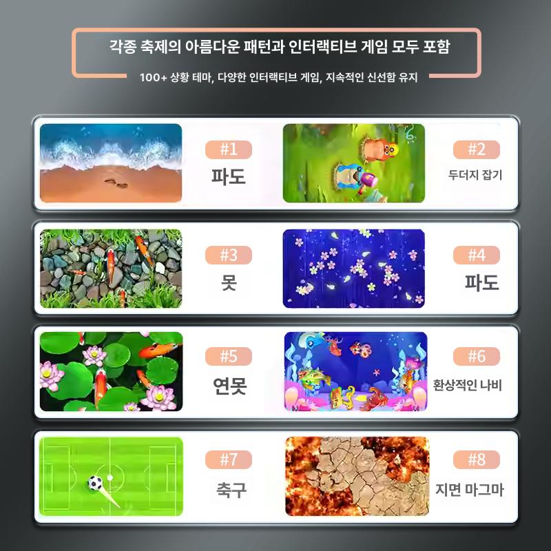 홀로그램 프로젝터 실내외 인터랙티브 벽 바닥 터치 물결 디스플레이 조명 프로젝터스크린 빔프로젝터 프로젝트 - 상세 이미지 3