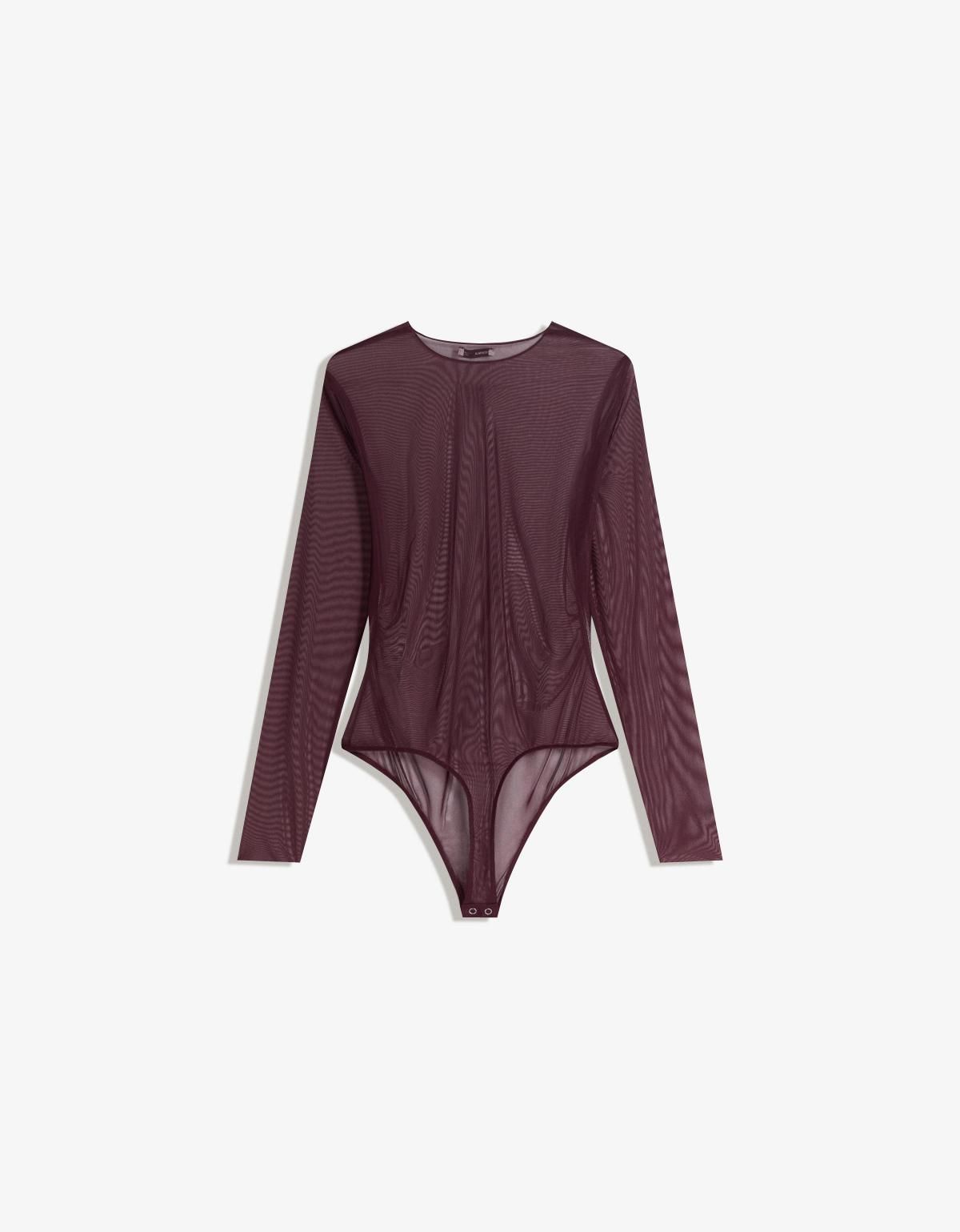 버쉬카 시스루 메쉬 긴팔 바디슈트 8916/714 VIOLET - 상세 이미지 3