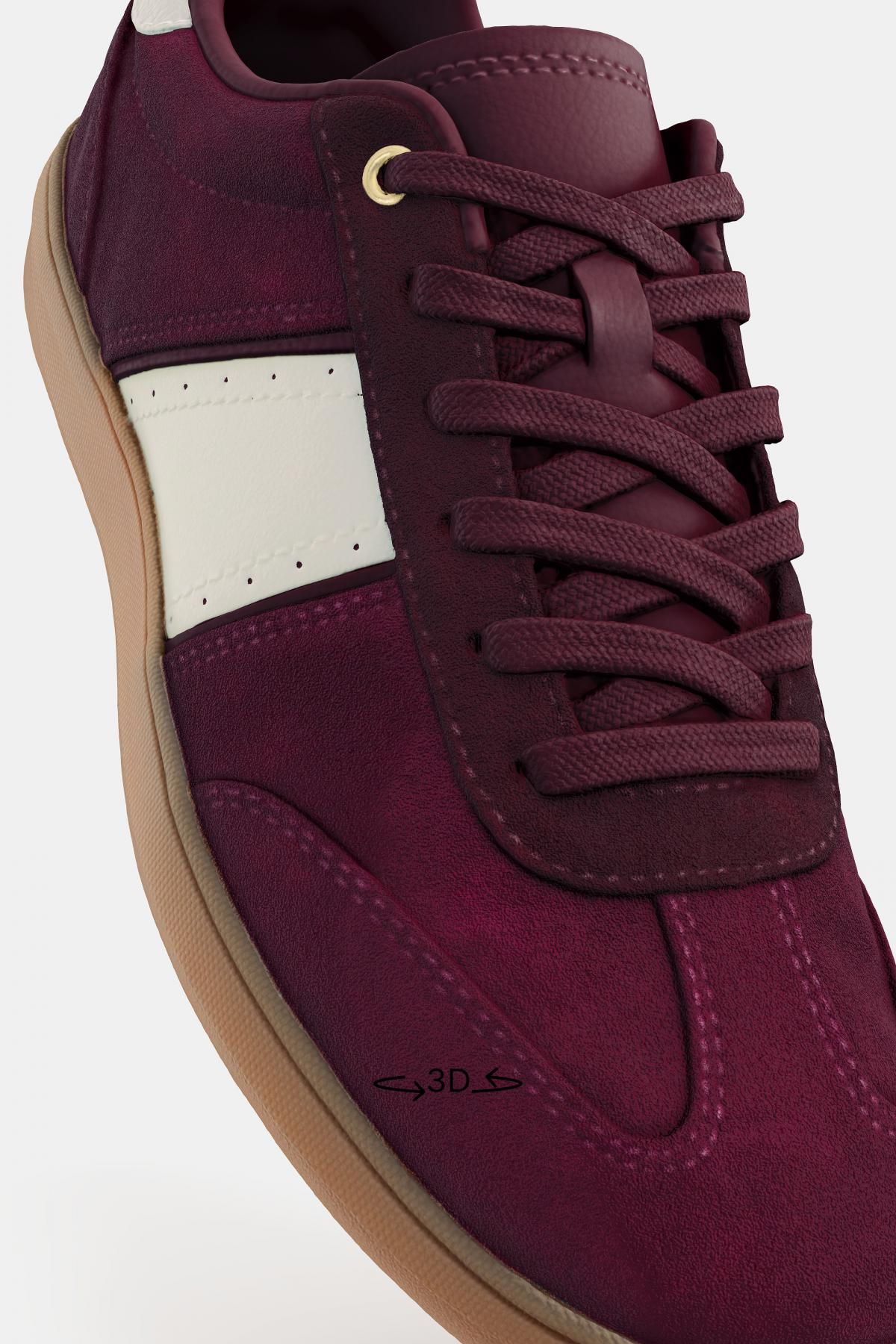 자라 레트로 컬러블록 테크니컬 스니커즈 5413/510 BURGUNDY RED - 상세 이미지 4