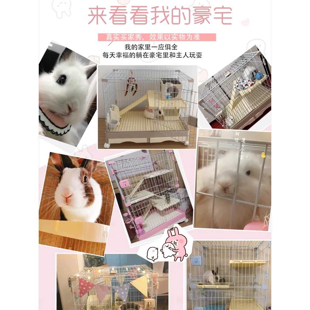 토끼장 우리 사육장 가정용 애완동물 케이지 하우스 809 - 상세 이미지 5