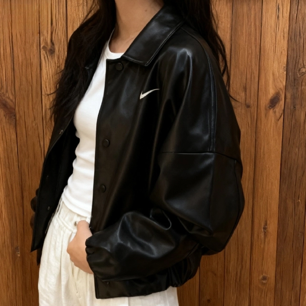 Nike Sportswear 오버사이즈 레더 자켓 w - 메인 이미지