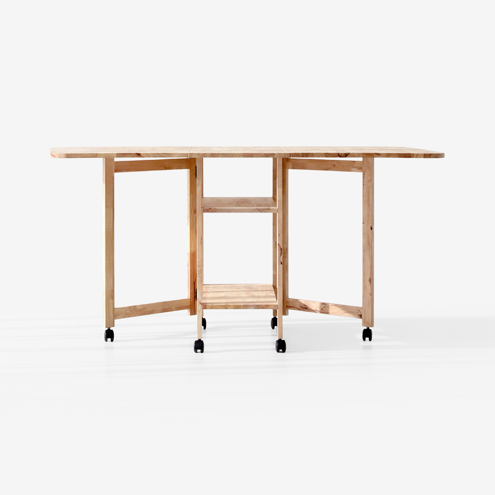DIGOOD 이동식 접이식테이블 고무나무 1590mm, 고무나무 4933.7207