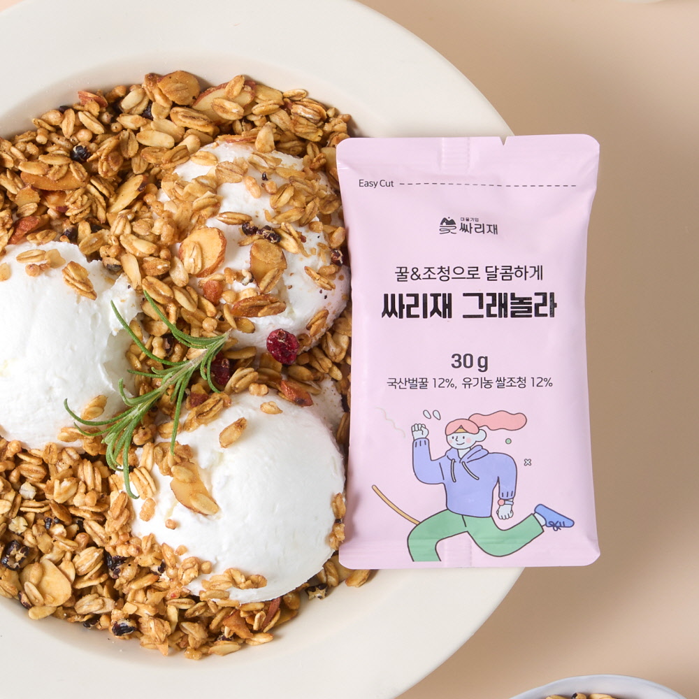 싸리재 국산 귀리 수제 그래놀라, 저당 통곡물 오트밀 씨리얼 그레놀라 30g, 14개 이미지 8