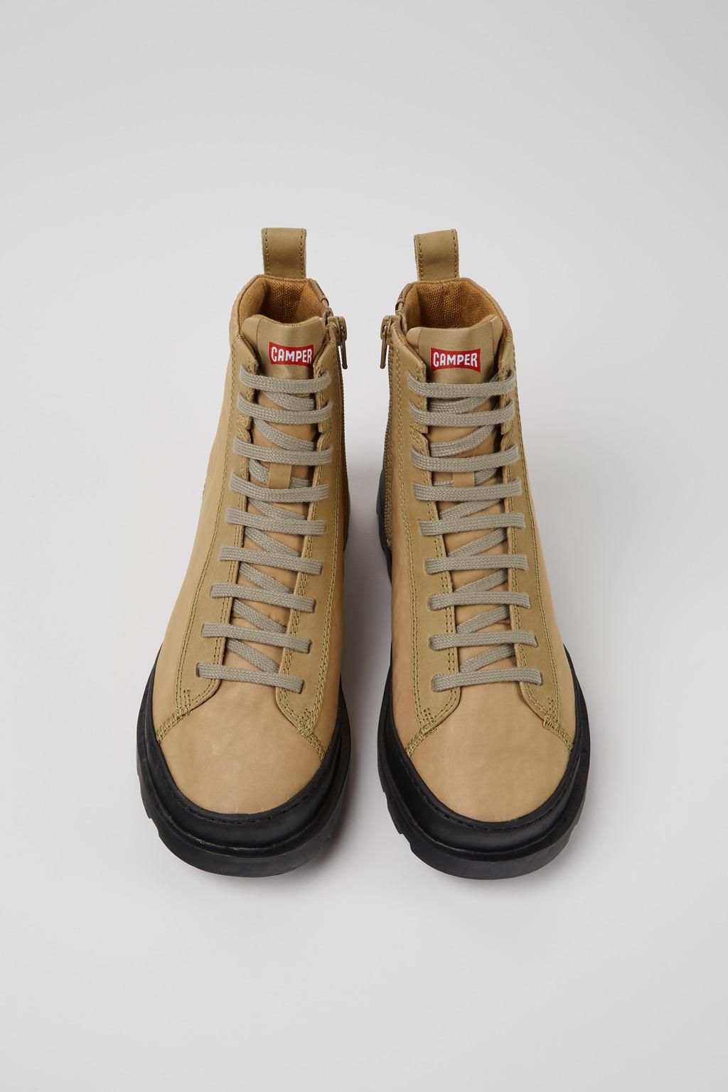 캠퍼 친환경 베이지 테크니컬 여성 앵클부츠 Brutus K400621-007 BEIGE - 상세 이미지 4