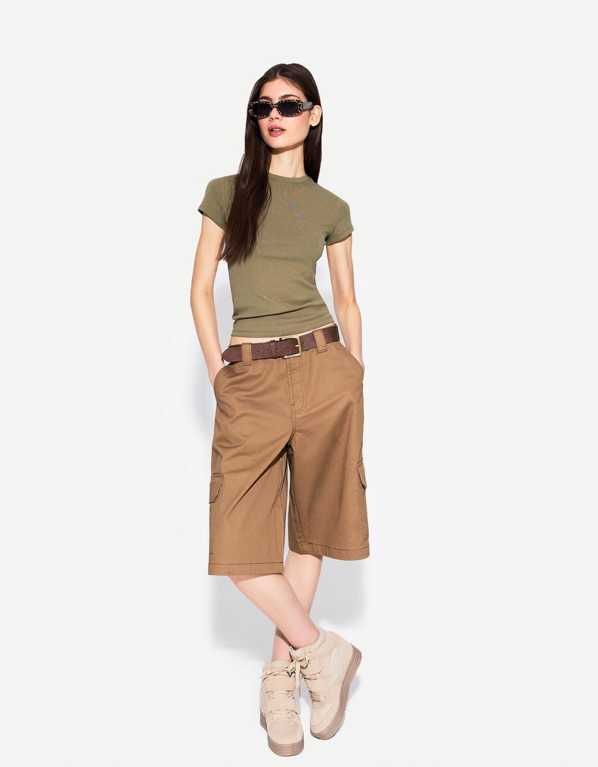 버쉬카 크루넥 반팔 티셔츠 2666/152 KHAKI - 상세 이미지 3