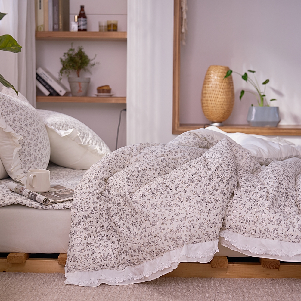 나라데코 광목 면 차렵이불 레이스 프릴 옥수수솜 이불 SS