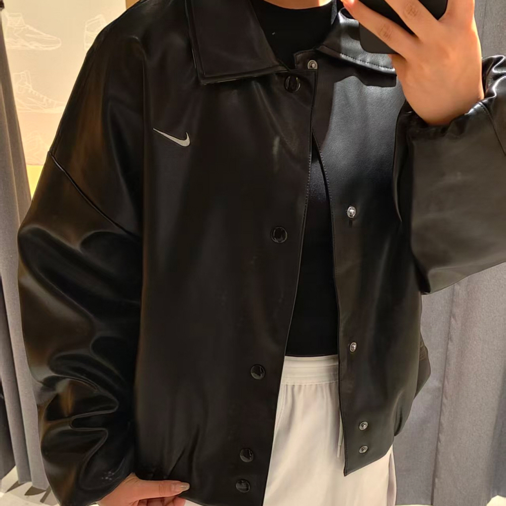 Nike Sportswear 오버사이즈 레더 자켓 w - 상세 이미지 4