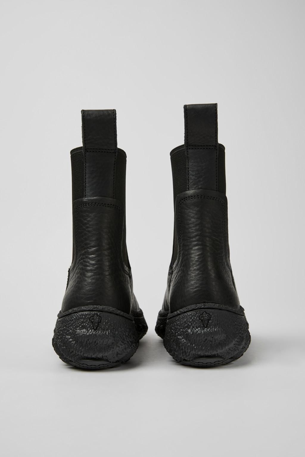 캠퍼 어반 블랙 레더 앵클부츠 Ground K400654-001 BLACK - 상세 이미지 3
