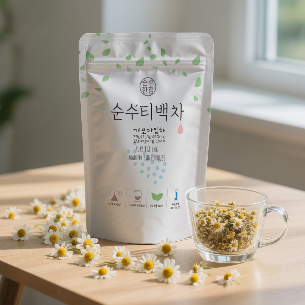 순수한집 캐모마일차 카모마일차 티백 50개입 - 상품 이미지